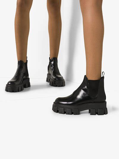 prada chunky.boots|prada 55 leather ankle boots.